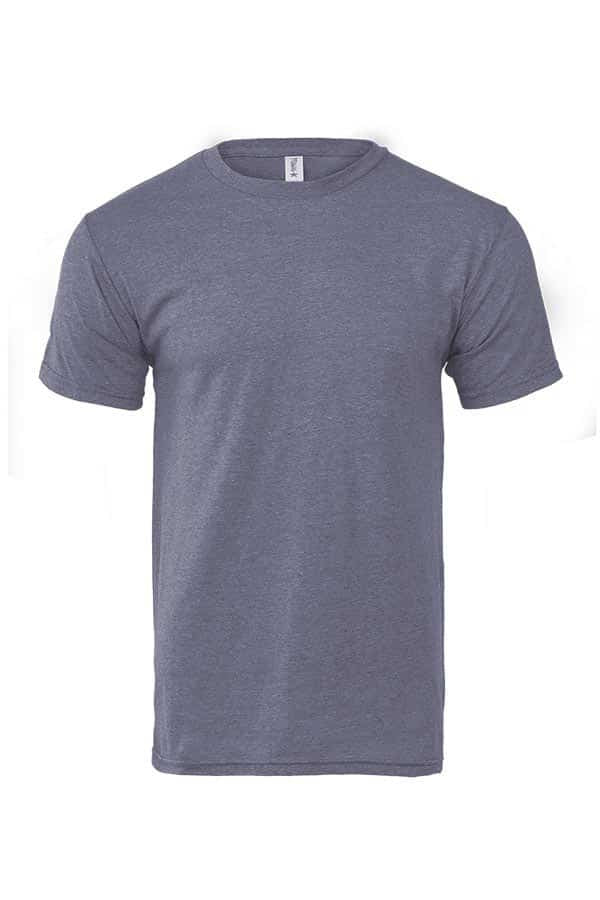 Bi-Blend Crew Neck T-Shirt in Dark Colors Soft Cotton Poly Tee