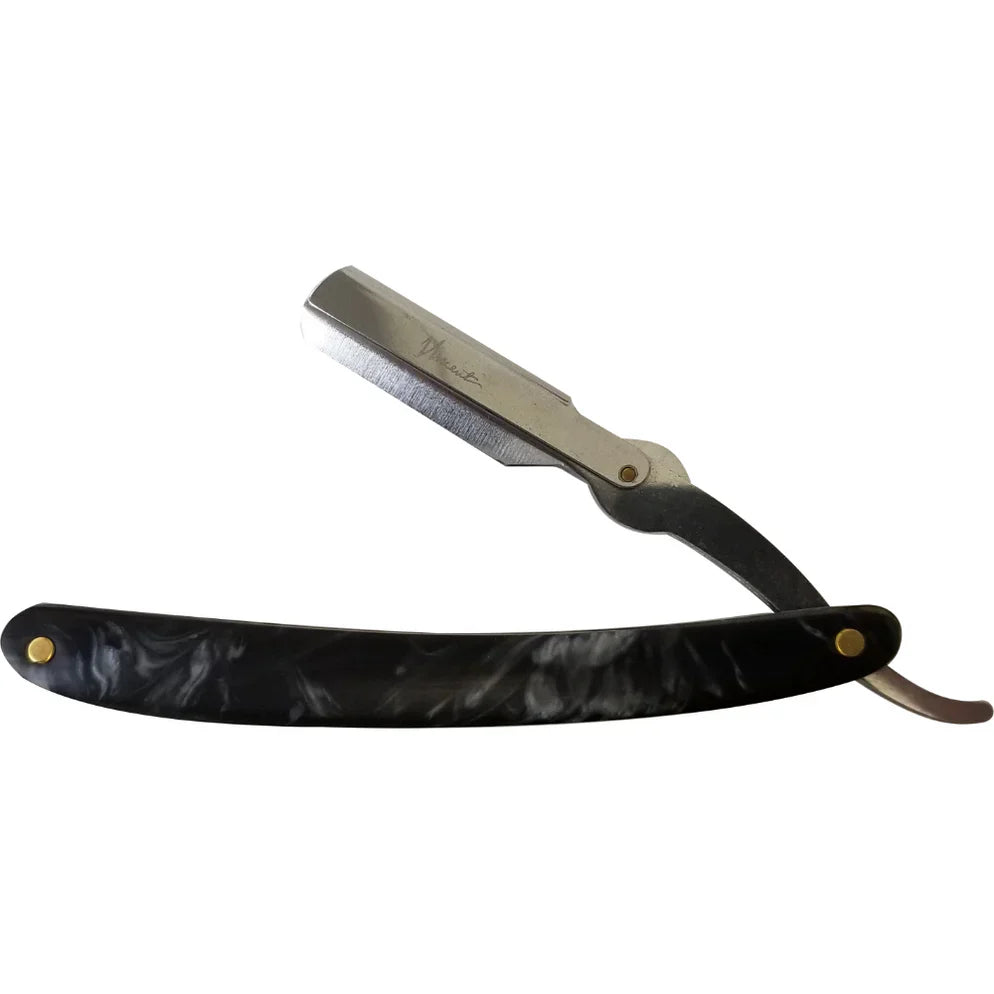 Vincent Sigma Moderato straight razor in a minimalist wooden case with replacement blades