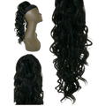 Close up of multi-color Coco String Kanekalon hair extensions in various shades and textures.