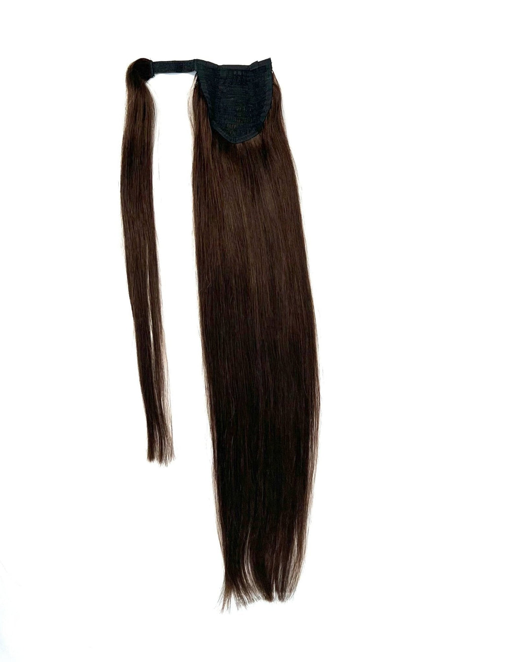 24" Silky Straight Human Hair Wrap-Around Ponytail Extension