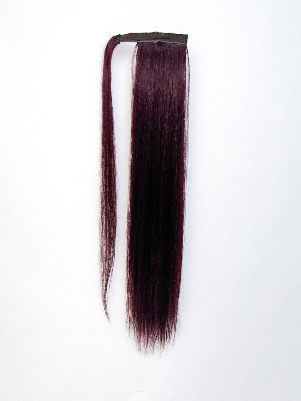 24" Silky Straight Human Hair Wrap-Around Ponytail Extension