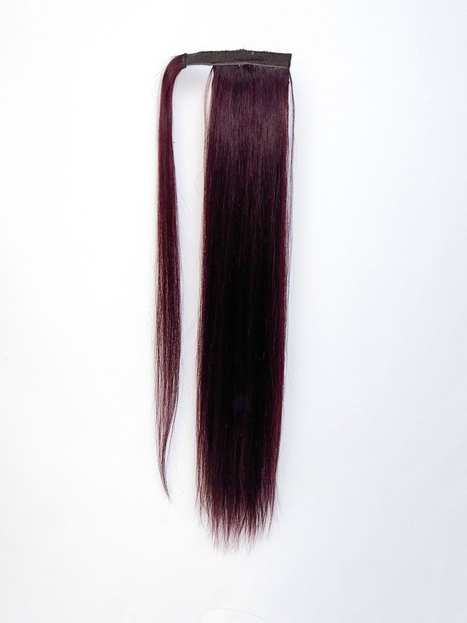 24" Silky Straight Human Hair Wrap-Around Ponytail Extension