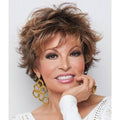 The Voltage wig by Raquel Welch featuring a chic, short layered cut in a copper color.