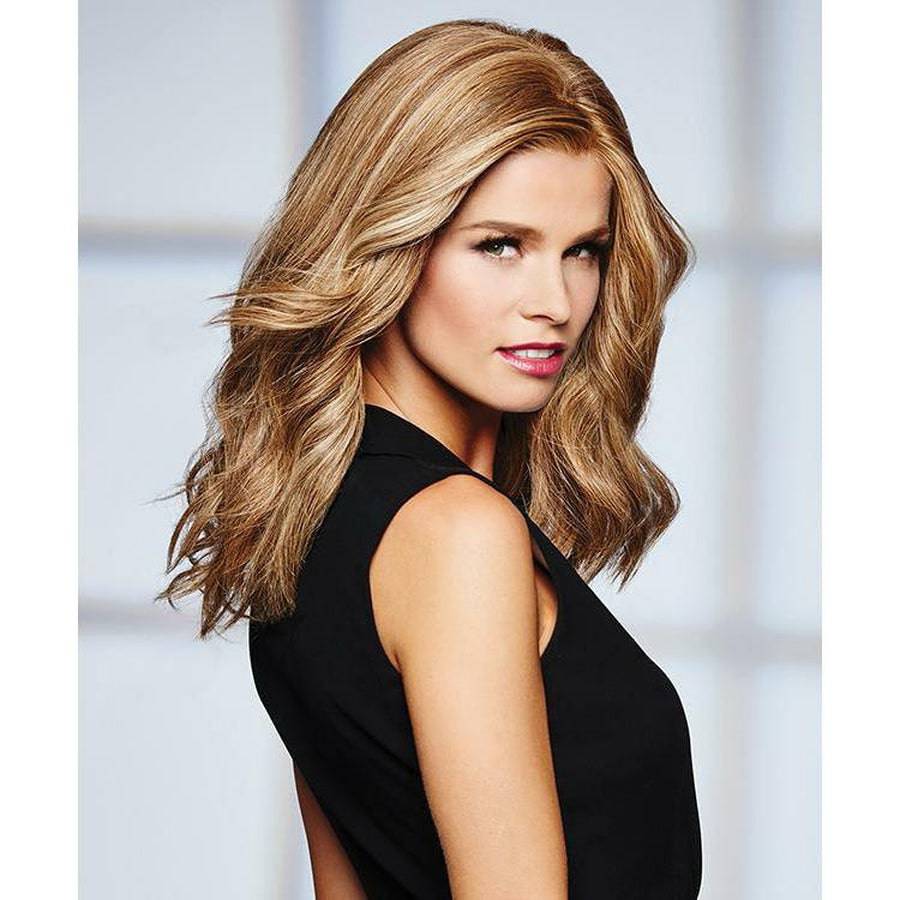 High Profile shoulder-length 100% human hair wig in a sleek, glamorous style.