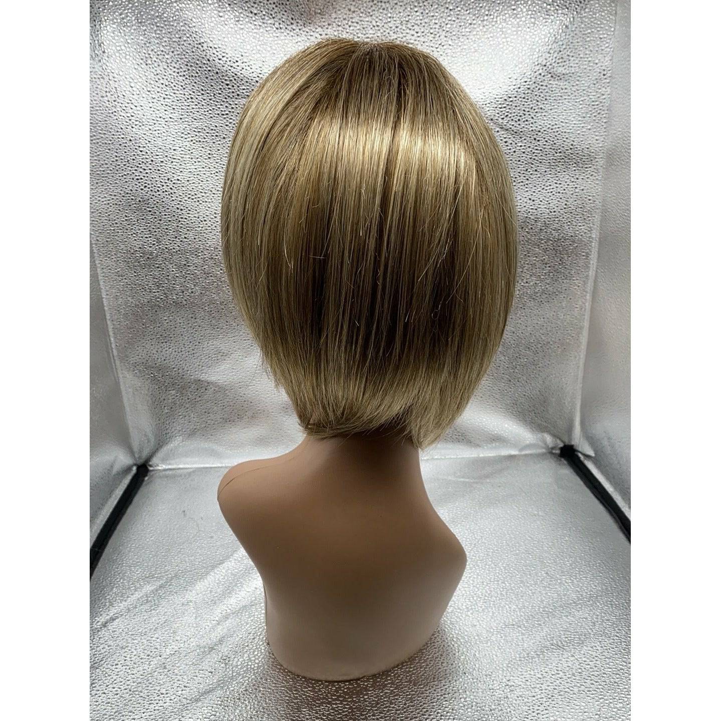 On Edge Synthetic Lace Front Wig with Mono Part, Rooted Blonde