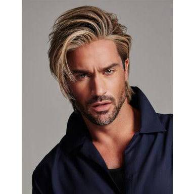 Daring Men's Lace Front Wig with Heat-Friendly Excelle Fiber