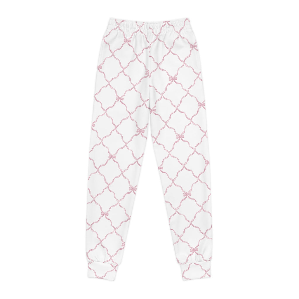 Trellis Bow Youth Joggers Activewear - Pink