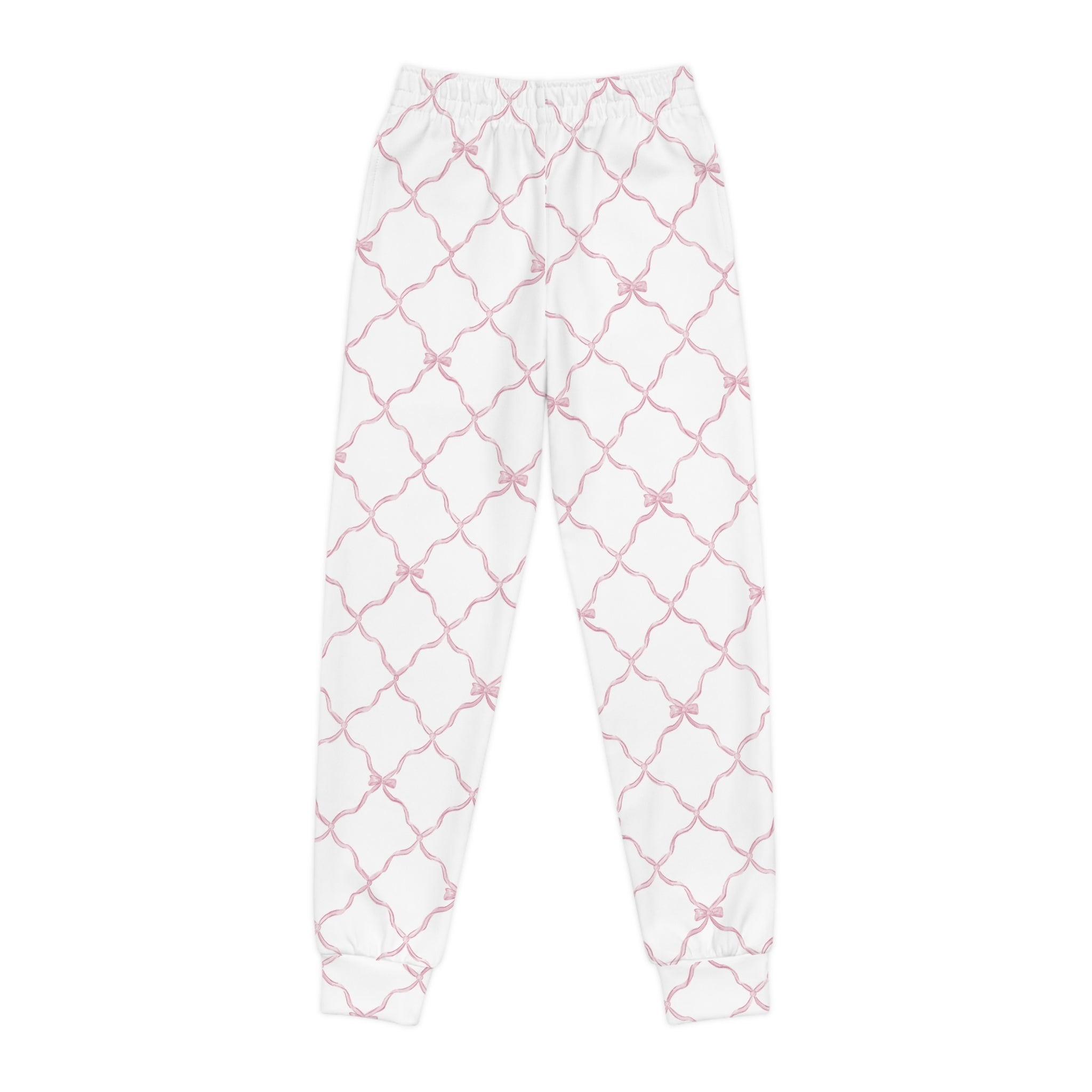Trellis Bow Youth Joggers Activewear - Pink