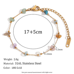 Fashionable Natural Pebble Handmade Bracelet