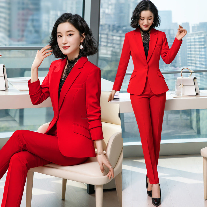 Fashionable Women's Workwear Set for Fall-Winter (2 Pieces)