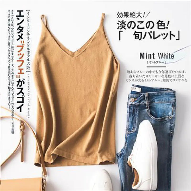 Plus Size Loose Knit Sleeveless Top for Summer