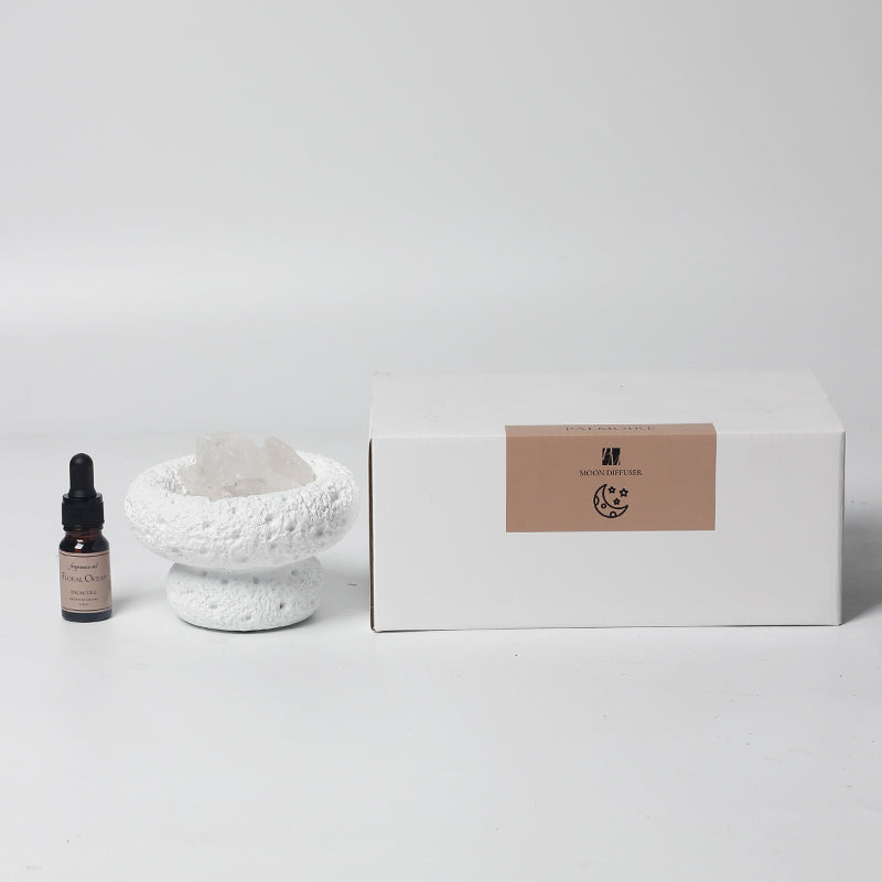 White Moon Stone Diffuser Set with Floral Ocean Fragrance Oil - Image 7