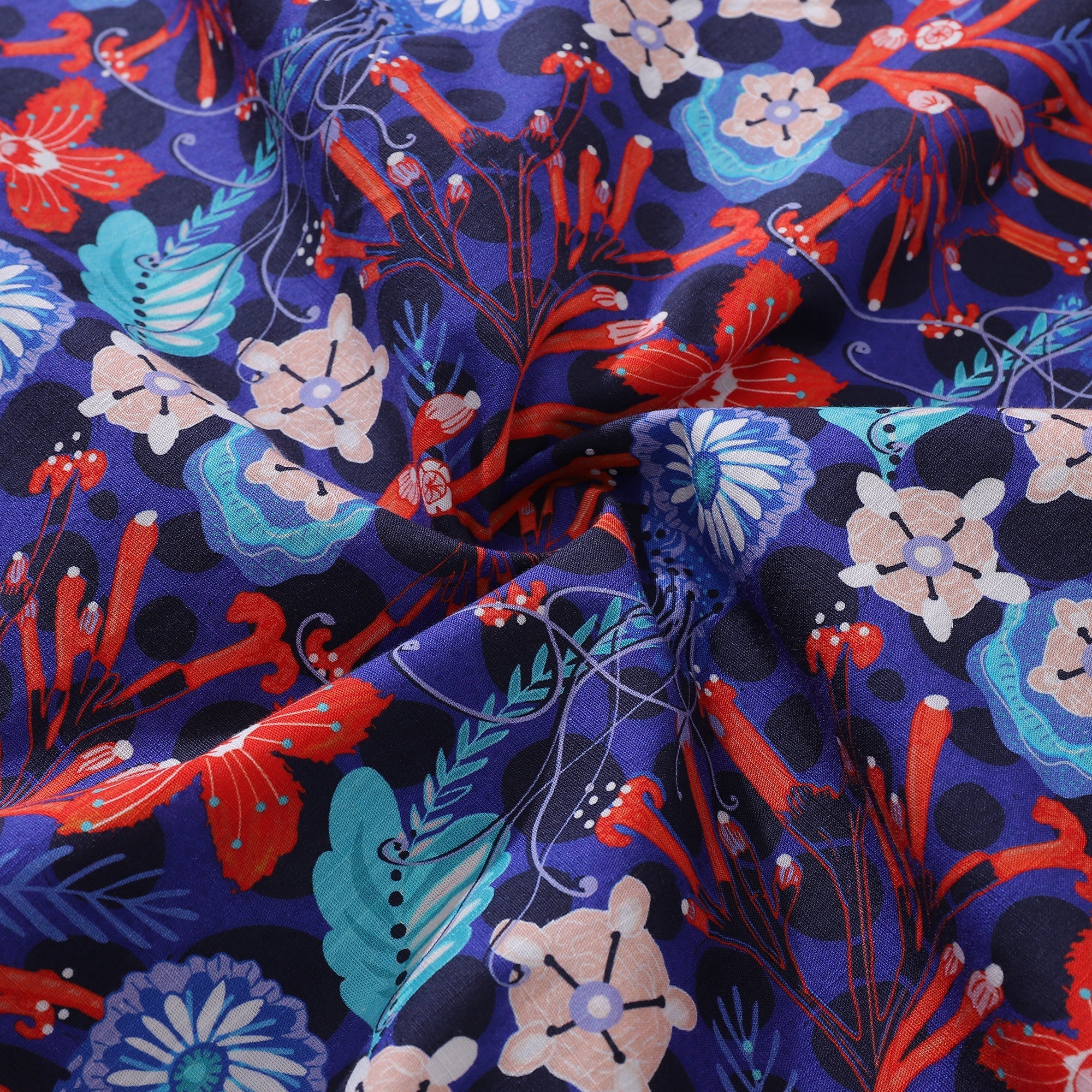 Men's The Big Dive Floral Print Camp Collar Cotton Shirt