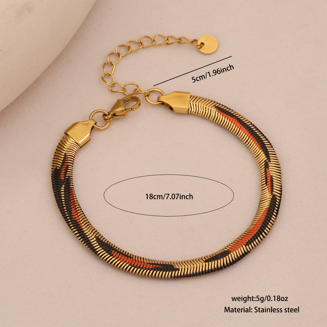 Stainless Steel Leopard-print Snake Chain Necklace