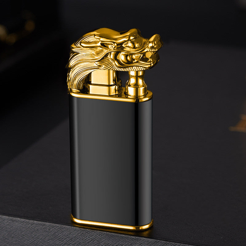Windproof Double Flame Metal Lighter with Blue Jet Torch