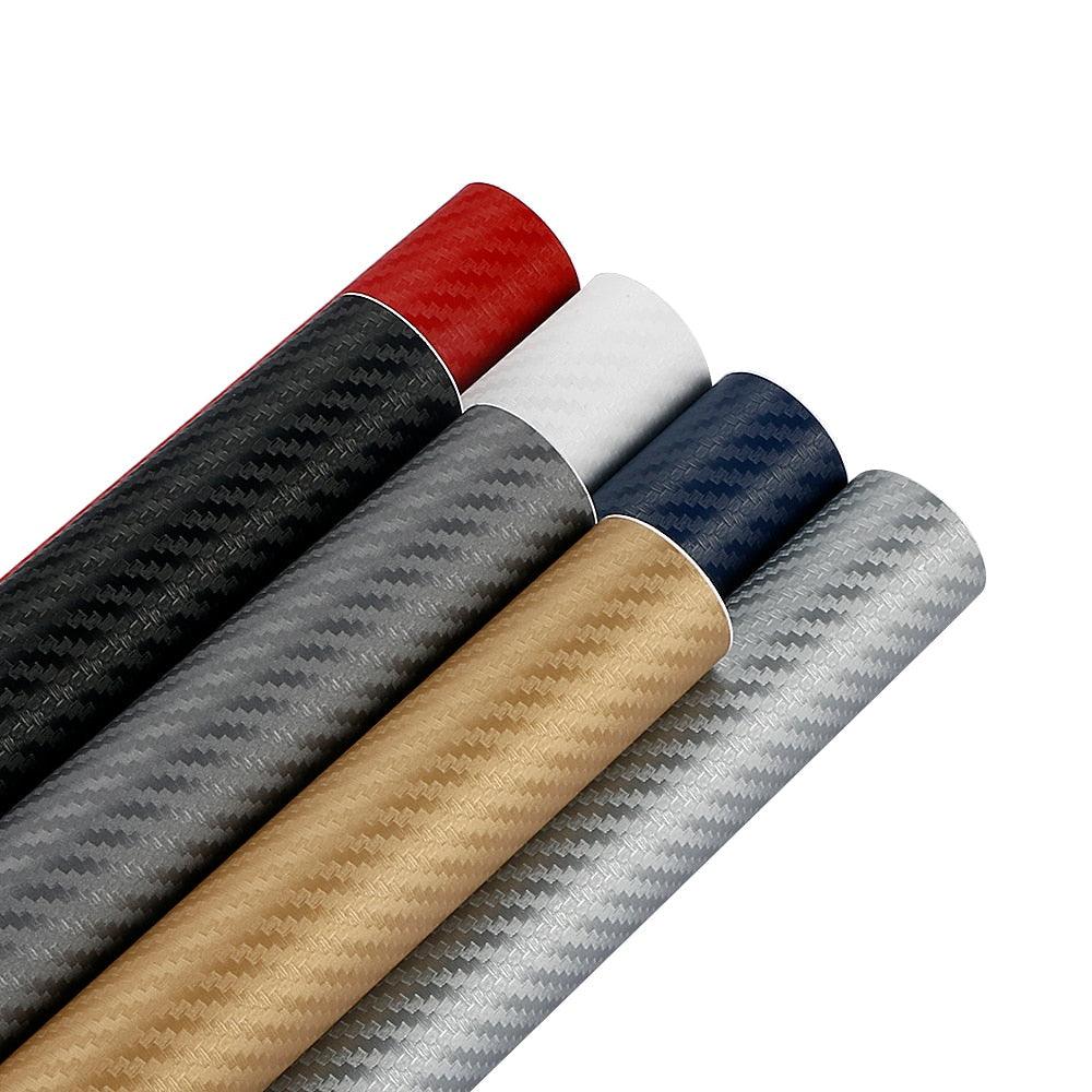 3D Carbon Fiber Vinyl Wrap Roll 30cm x 127cm Modern Adhesive Film