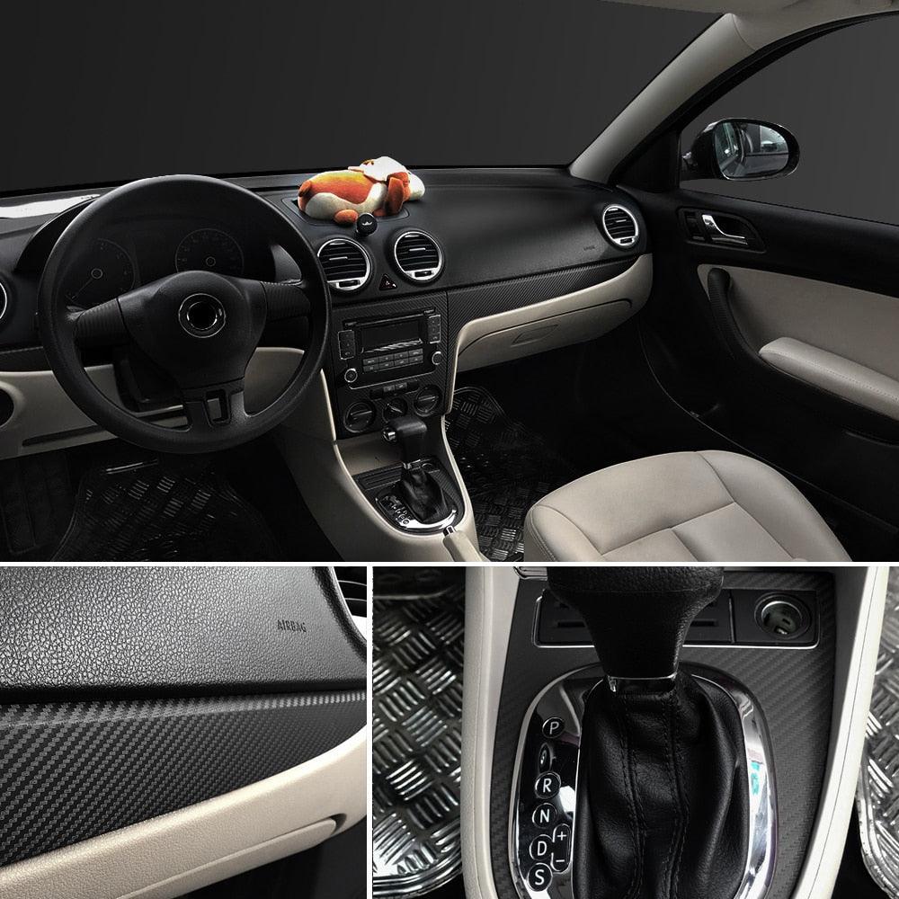 3D Carbon Fiber Vinyl Wrap Roll 30cm x 127cm Modern Adhesive Film