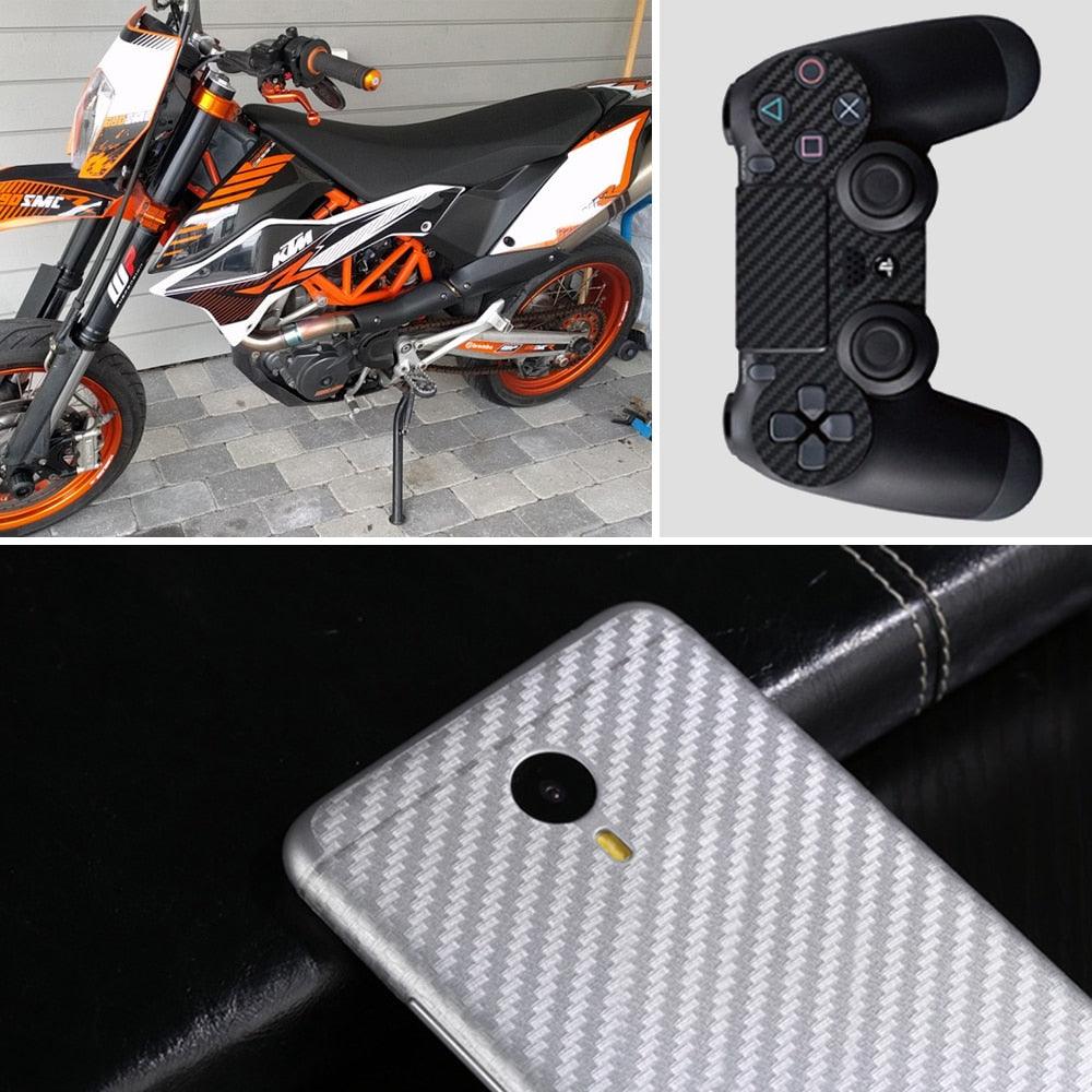 3D Carbon Fiber Vinyl Wrap Roll 30cm x 127cm Modern Adhesive Film