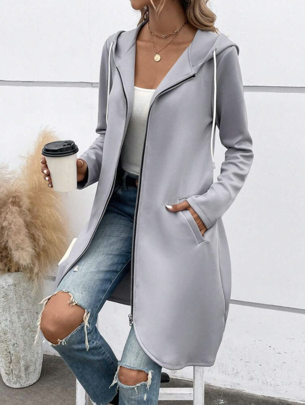 Women's Velvet-Lined Zip Hoodie Sweatshirt