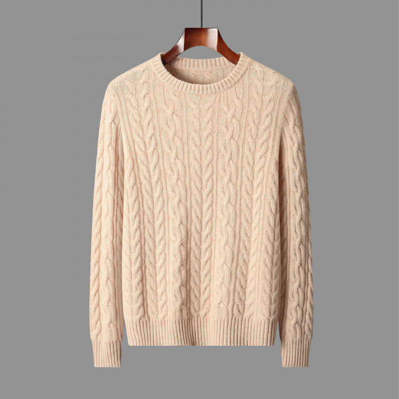 Men's Classic Knit Crew Neck Pullover Sweater - Minimalist Casual
