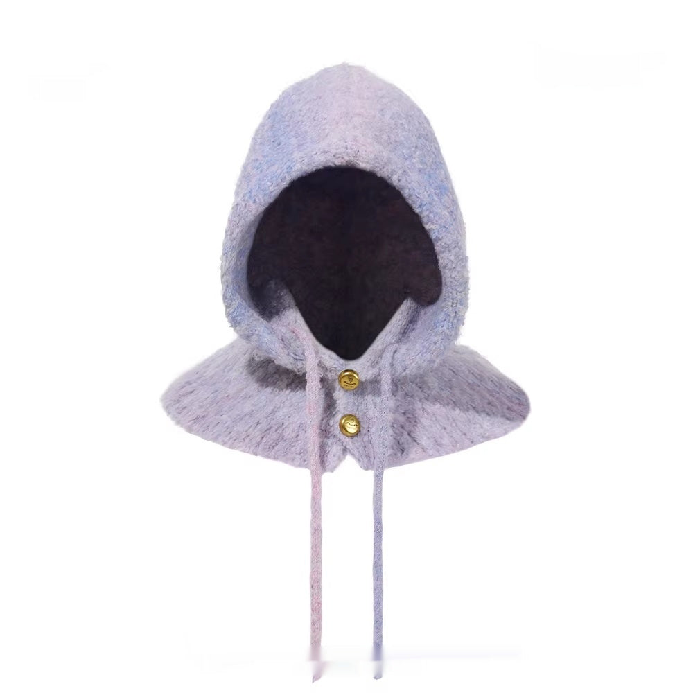 Women's Tie-Dye Balaclava – Warm Winter Hat & Scarf