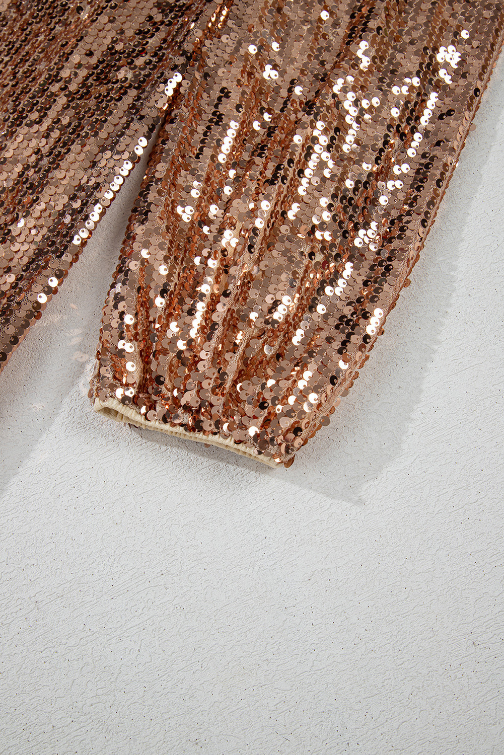 Sequin Long Sleeve Cutout Back Mini Dress