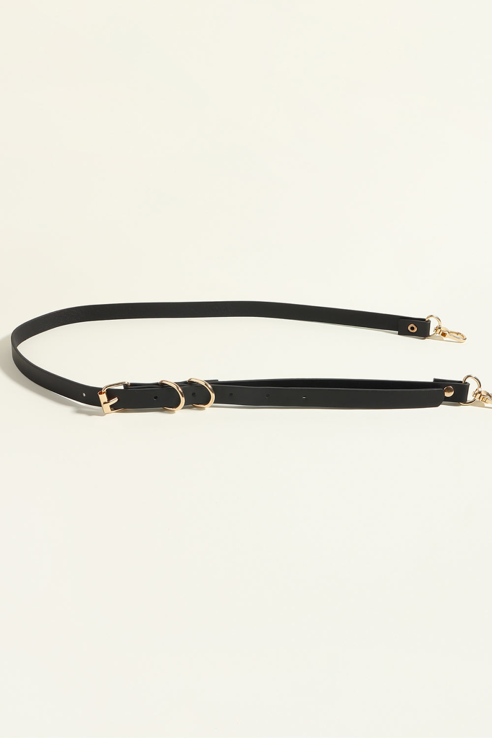 Punk PU Belt with Alloy Buckle | Black & Gold