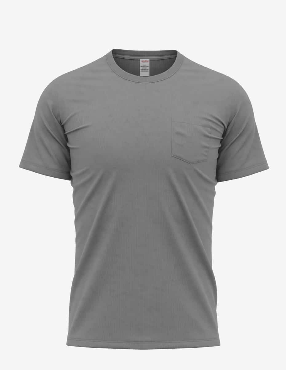 Bi-Blend Short Sleeve Pocket Crewneck T-Shirt for Men