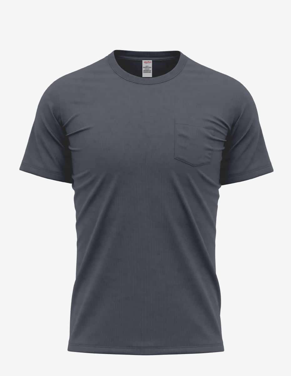 Bi-Blend Short Sleeve Pocket Crewneck T-Shirt for Men