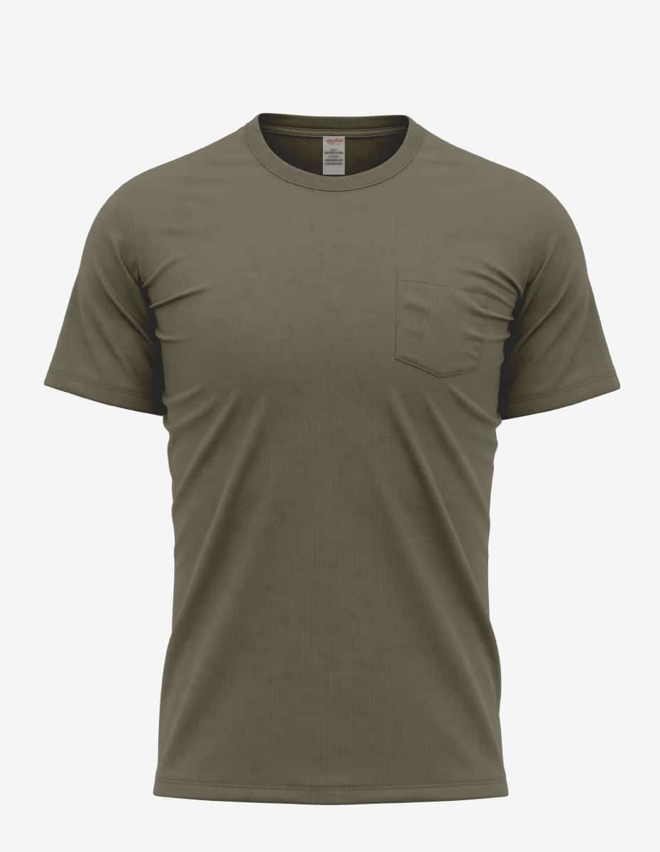 Bi-Blend Short Sleeve Pocket Crewneck T-Shirt for Men