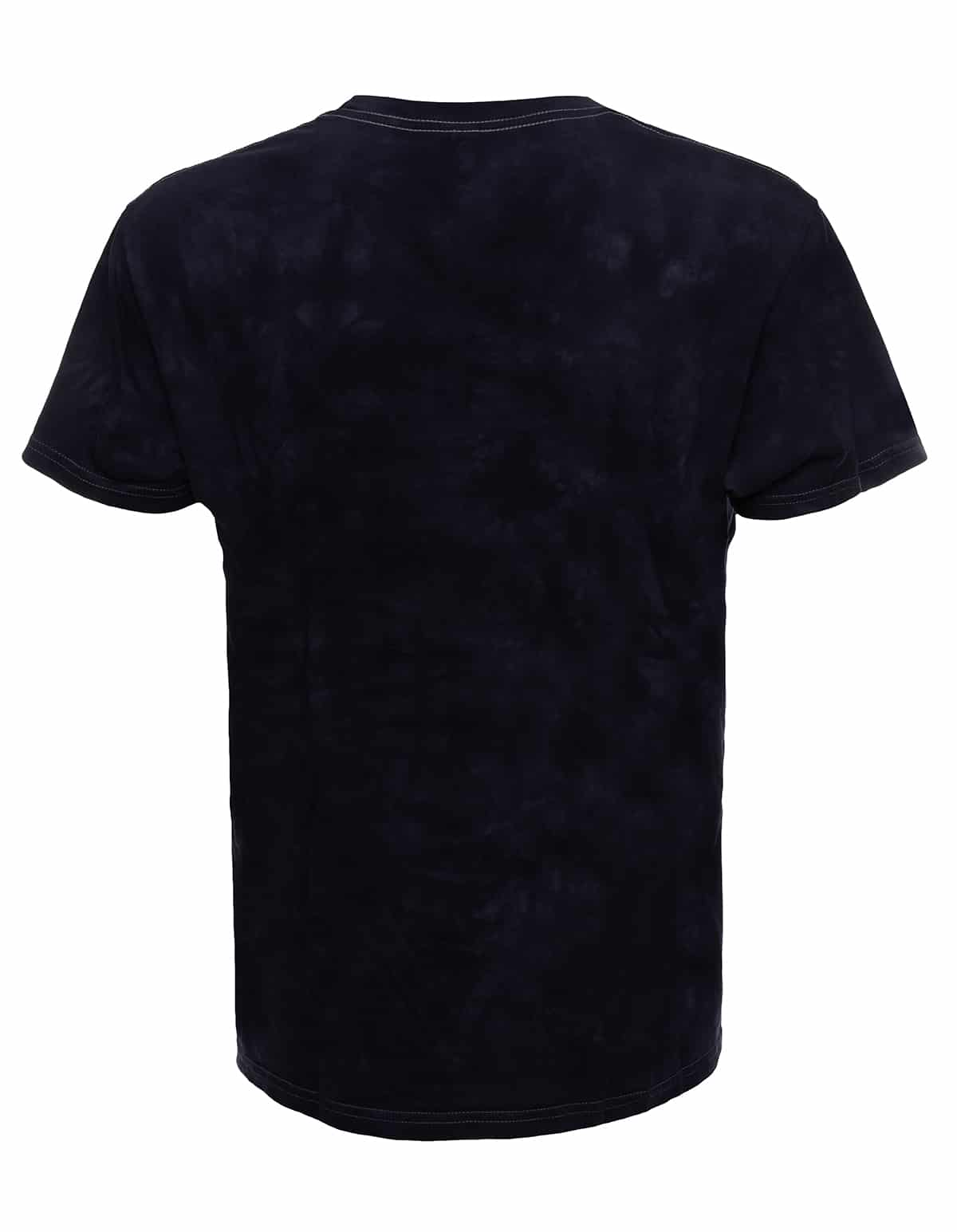 Cloud Wash Ocean Tie Dye Cotton Crew Neck T-Shirt - Image 3