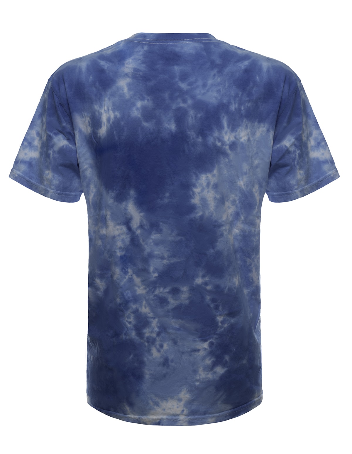 Cloud Wash Sky Tie Dye Crew Neck T-Shirt in Blue and White - Image 3
