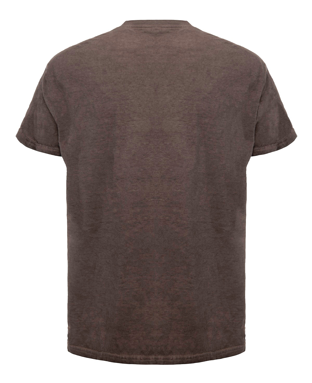 Oil Wash Russet T-Shirt Vintage Look Cotton Crew Neck - Image 3