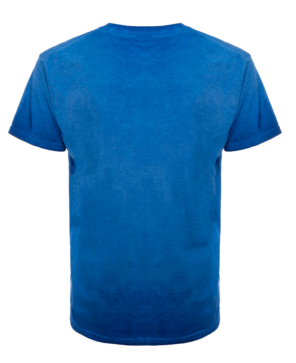 Blue Oil Wash Short Sleeve T-Shirt Vintage Look Tee - Image 3