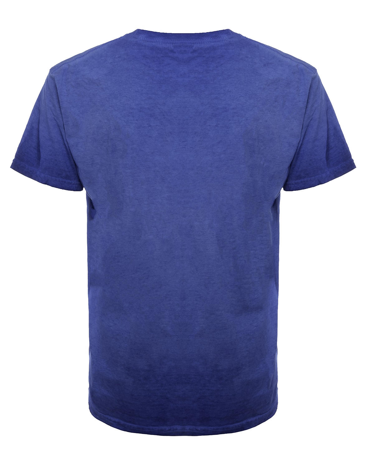 Blue Oil Wash Short Sleeve T-Shirt Vintage Look Tee - Image 3