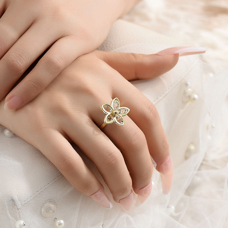 Fashion New Ladies Copper Ring Geometric Copper Ring