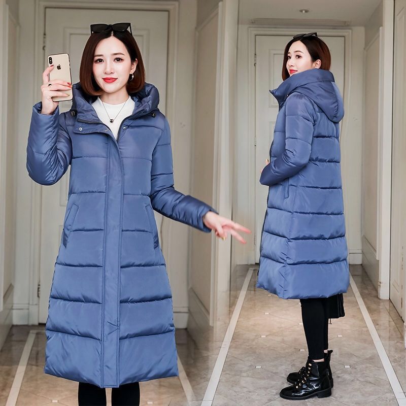 Japanese Harajuku Style Long Hooded Cotton Puffer Parka - Image 4