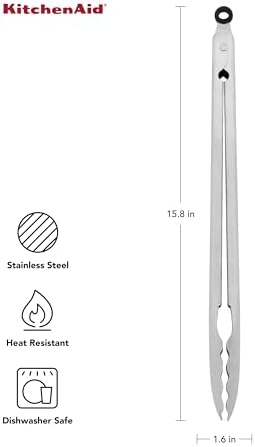 KitchenAid Stainless Steel Long Tongs, 14 Inch