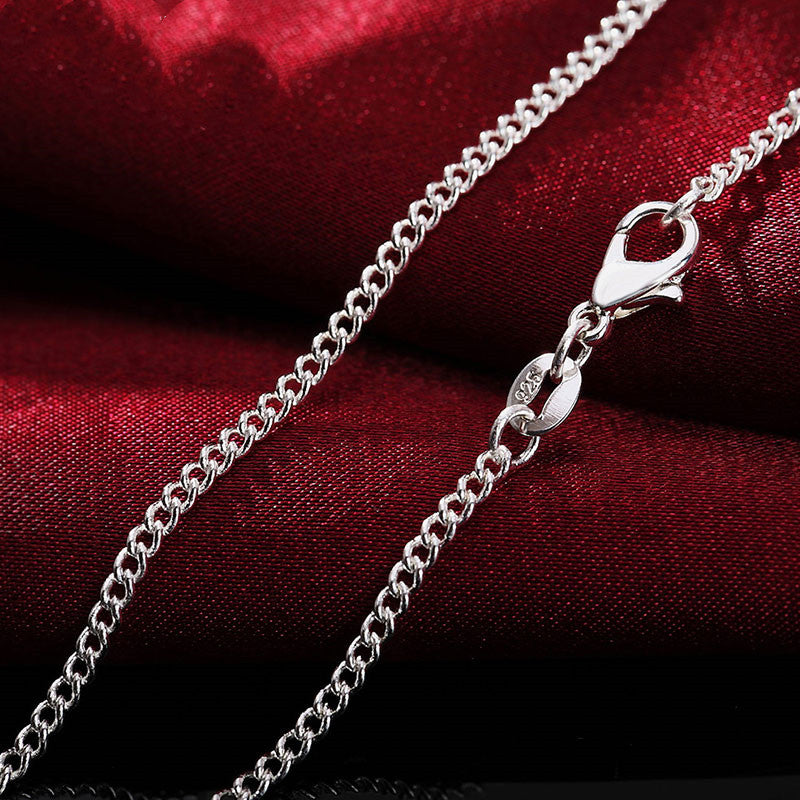 European and American 2MM side chain necklace