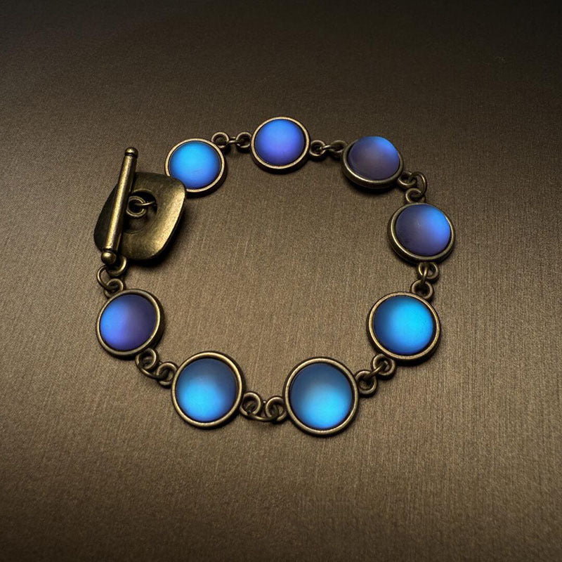 Vintage Blue heavy-duty designer bracelet for women on a white background