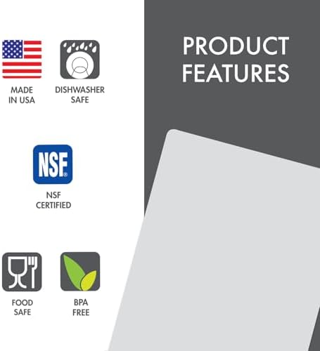 Dexas NSF Certified Polysafe Pastry Board, 16 x 20 Inches, Reversible Kitchen