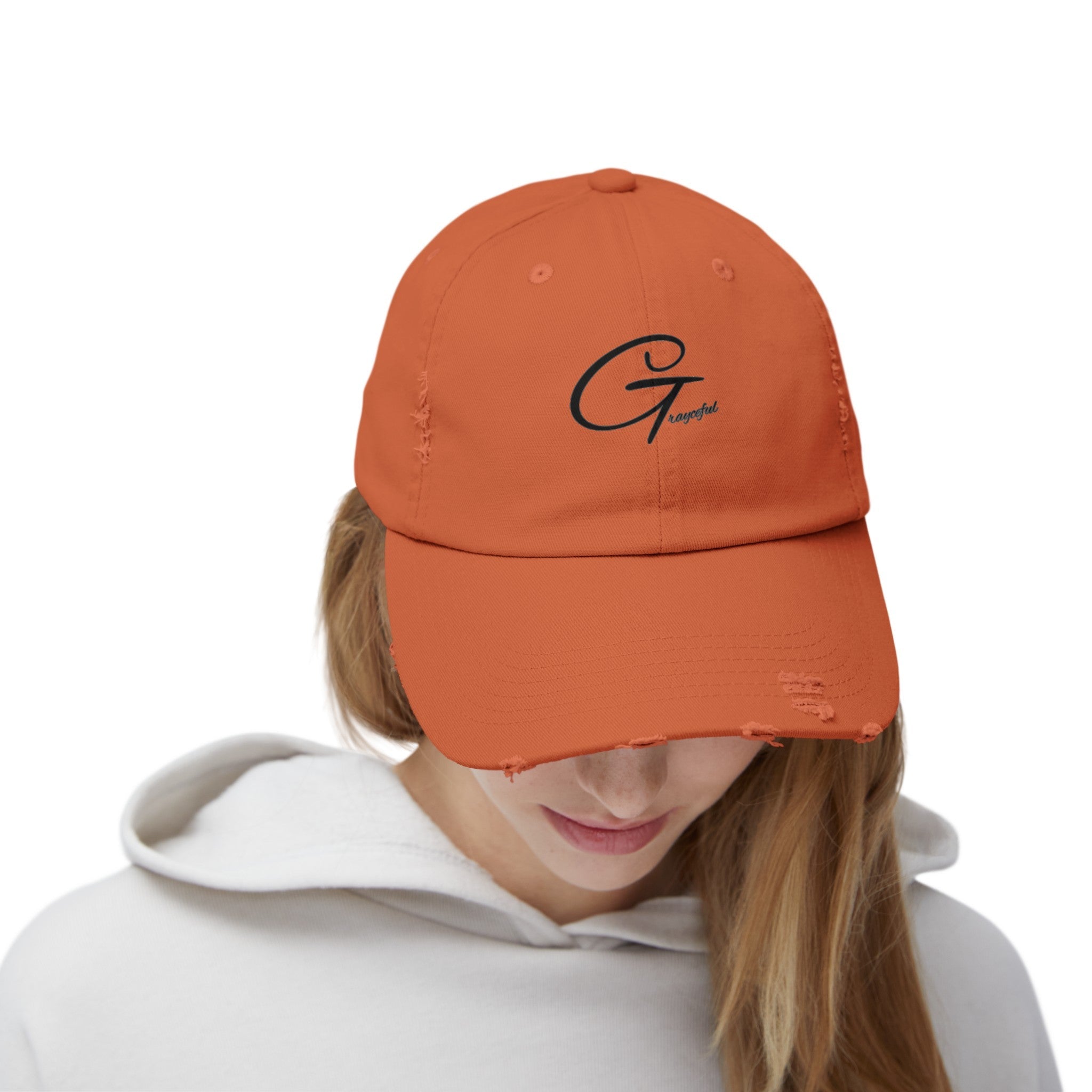 Distressed Cotton Baseball Cap - Unisex Casual Minimalist Hat