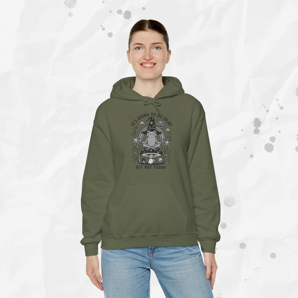 Witchy Frog Meditation Hoodie - It's Going To Be Okay Not Today