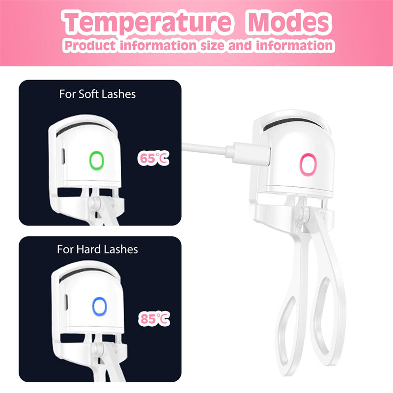Heated Eyelash Curler Electric USB Rechargeable Mini Lash Tool