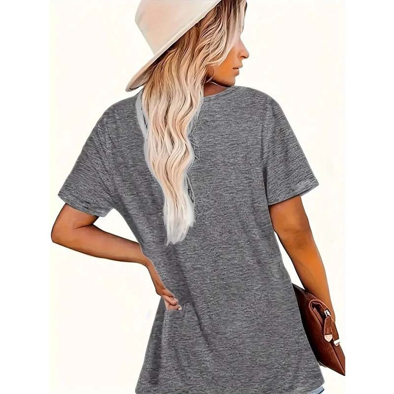 Women's Sunrise Print Round Neck Short Sleeve T-Shirt - Image 2