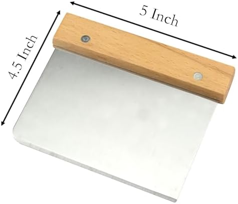 Cream Scraper, 5 Inch x 4.5 Inch Stainless Steel