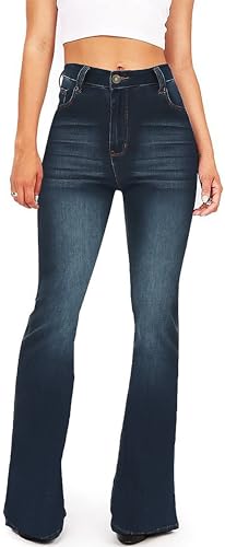 Rfm Jeans - KDF Flare Jeans for Women Womens Bootcut Bell Bottom Jeans High Waisted Stretch Slimming Bell Bottoms Jeans