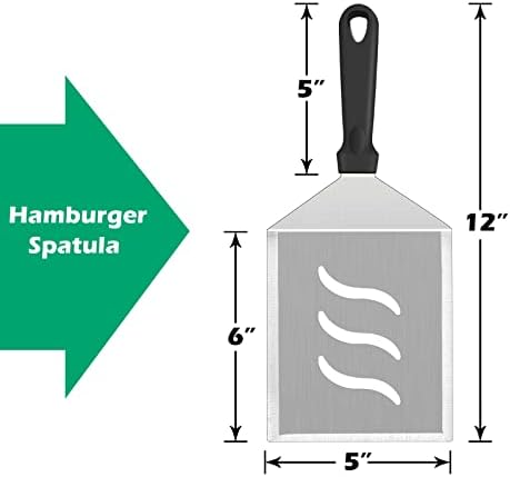 HaSteeL Metal Spatula Set, Large Griddle Spatula Tools