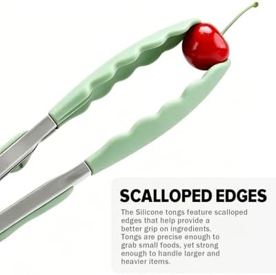 Kitchen Tongs for Cooking, Stainless Steel, Non Scratch Silicone Tip, 3 Pack