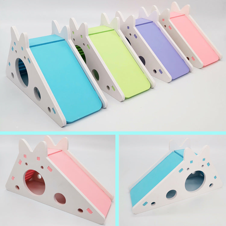 Wooden Slide House for Small Pets